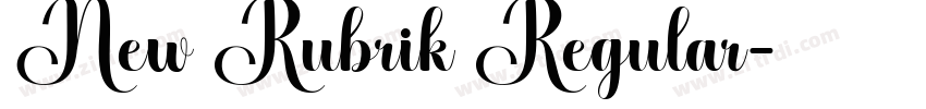 New Rubrik Regular字体转换